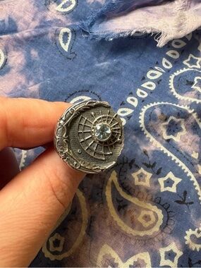 Aquamarine compass ring